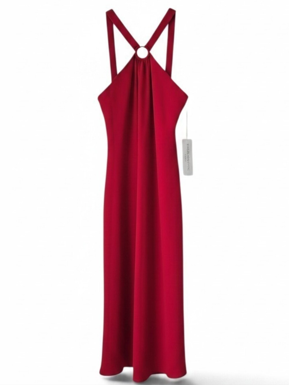 Evan Picone Positano Halter Dress Holly Red New With Tags Holiday Wedding Size 6